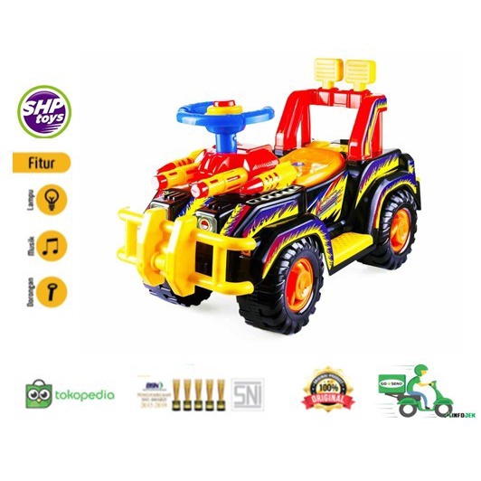 Mainan Anak Mobil Mobilan Duduk Dorong Jeep MK 608 - SHP Toys