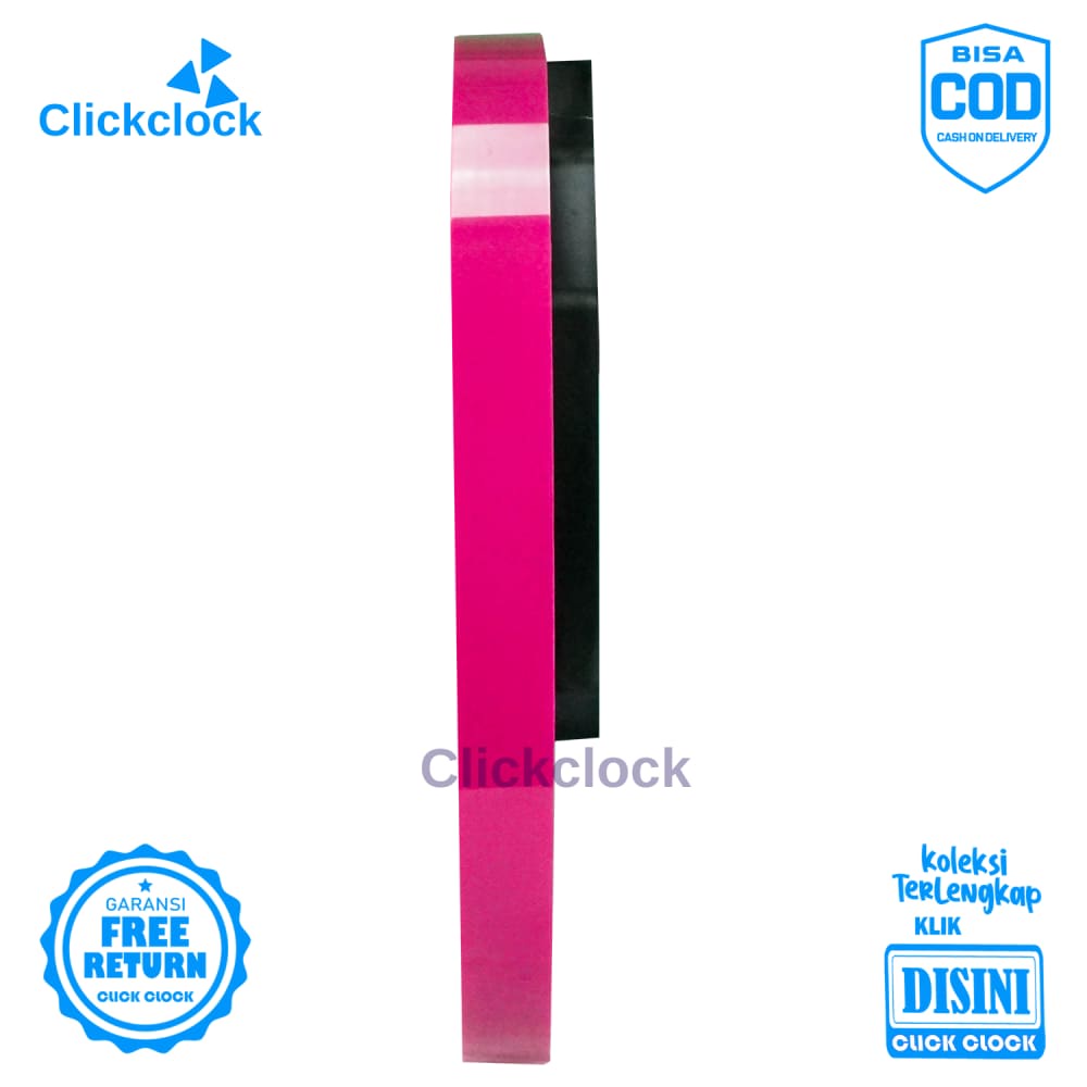 Jam Dinding Analog Minimalis Magenta Edison EDW291-B44 Besar Dekorasi Kamar Murah