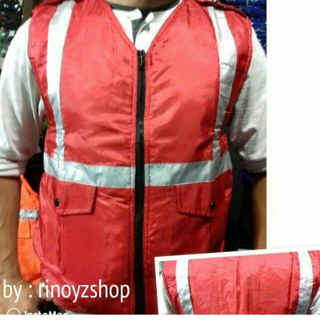 Rompi Proyek merah / Rompi Safety Proyek / Rompi Touring
