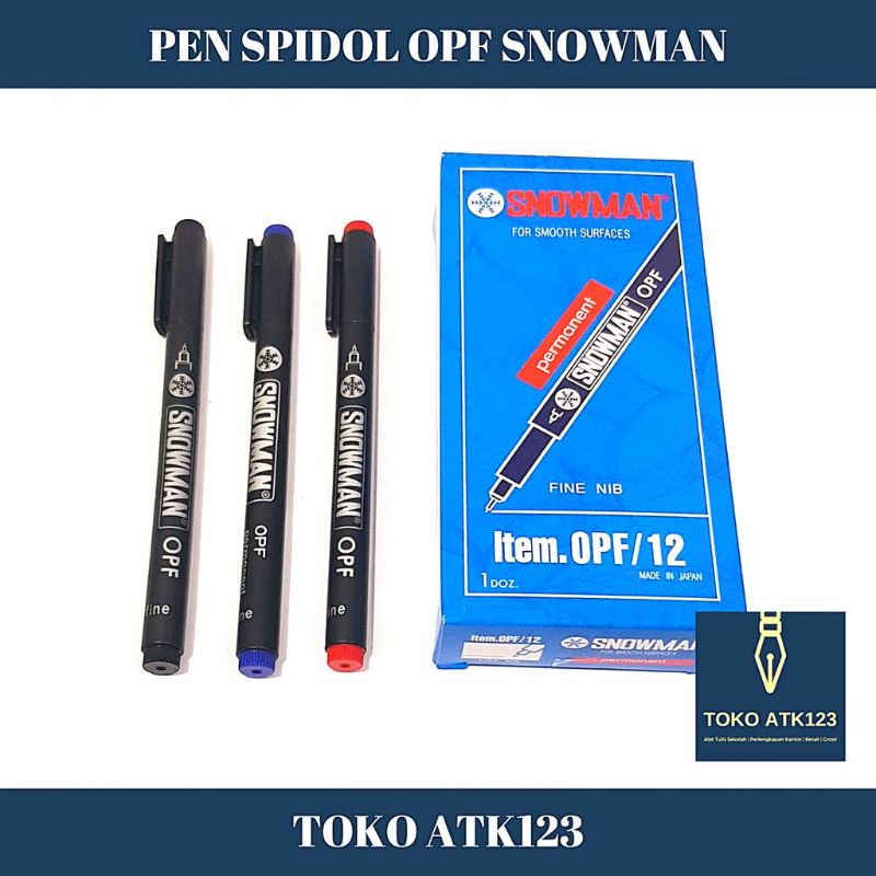 

HITAM Snowman Spidol Pen Permanen OPF