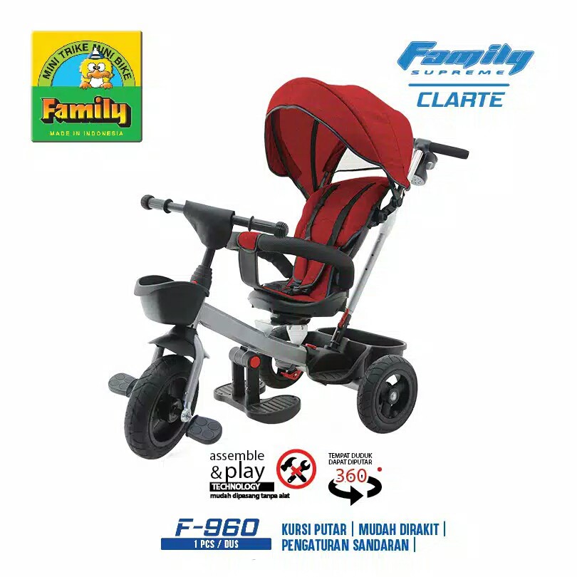 Sepeda Roda Tiga Anak Family Supreme Clarte F 960