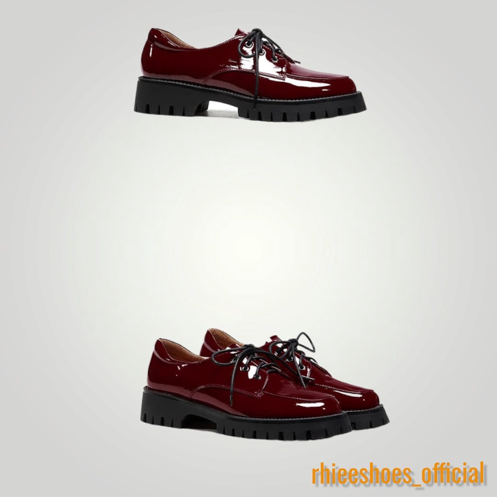 RH- Sepatu Wanita Basic Docmart Tali Glosy PREMIUM 0993