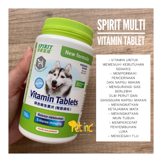 Spirit multivitamin for dog