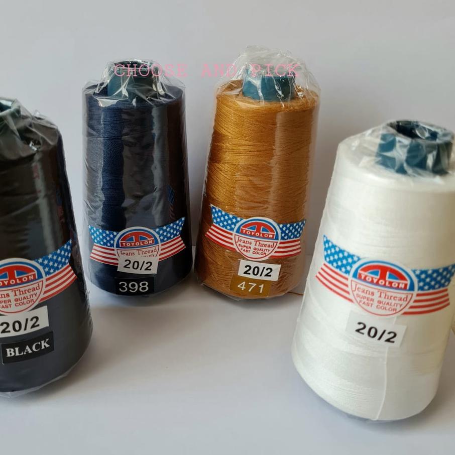 Benang Jahit Toyolon 20/2 / Benang Jahit Jeans Merk Toyolon / Benang Levis Toyolon MURAH ORIGINAL