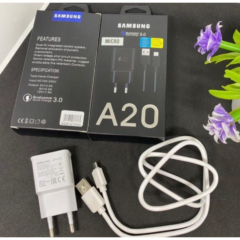 TRAVEL CHARGER SAMSUNG A20 USB MICRO CHARGER CASAN SAMSUNG A20 FOR ANDROID MICRO