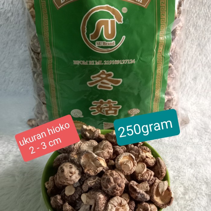 

Jamur Hioko Shitake Kering 2-3cm( Kecil ) 250gram
