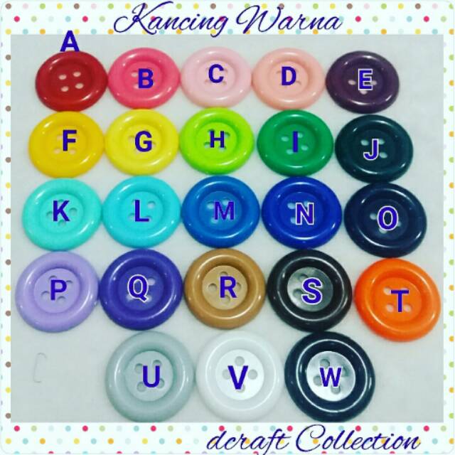 Kancing Besar 1gross 1 warna