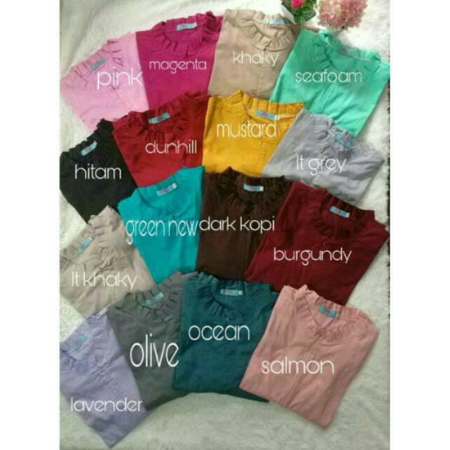 Gamis Premium Katun Jepang Polos Olive