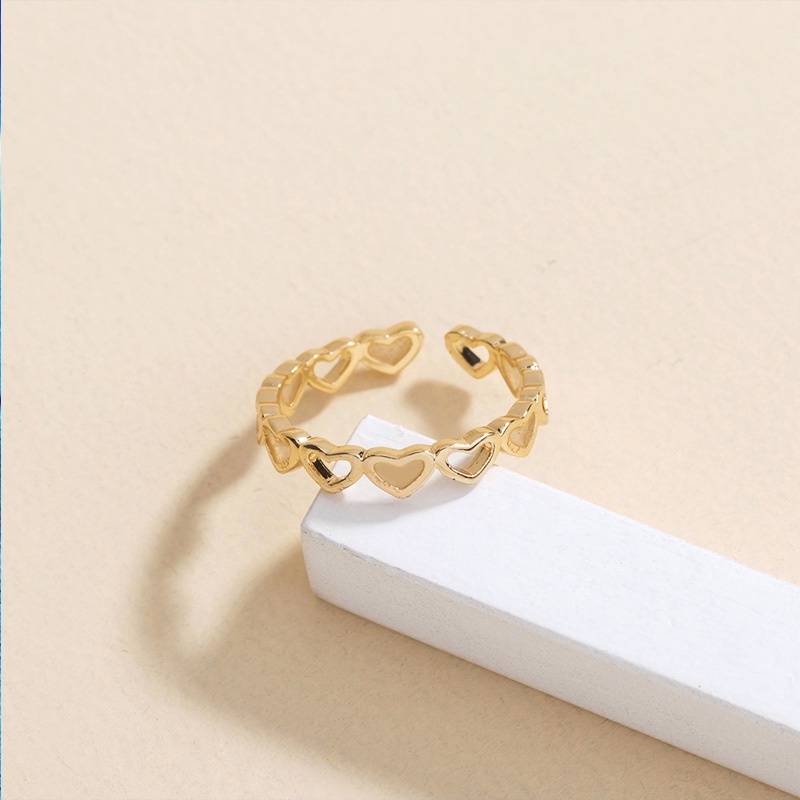 【COD】Korea Fashion Cincin Berongga Cincin Bercahaya Love Ring Pembukaan