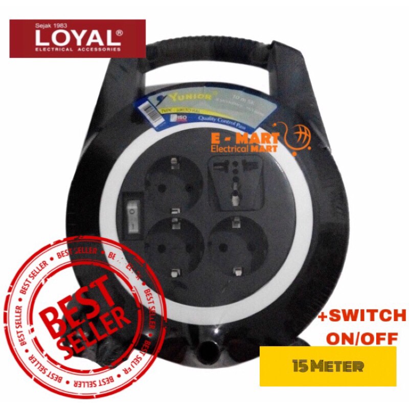 LOYAL Welto Kabel Roll 10M 15M Switch / Kabel Roll 10Meter 15Meter LY110SK LY111SK GROSIR