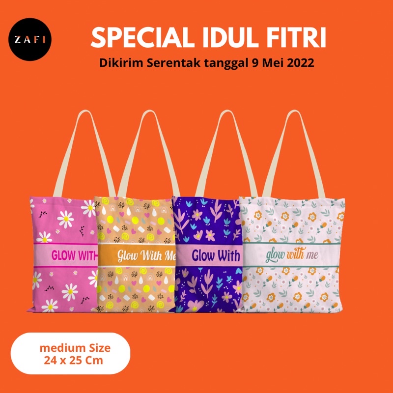 Totebag ms glow printing / pouch ms glow / totebag fashion