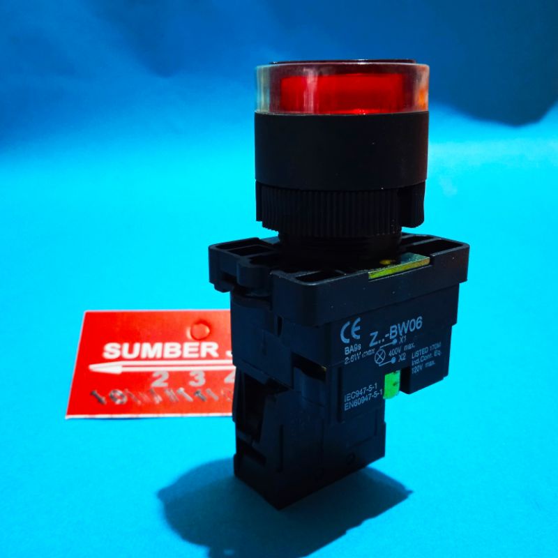 schneider push button merah 16mm TERMURAH