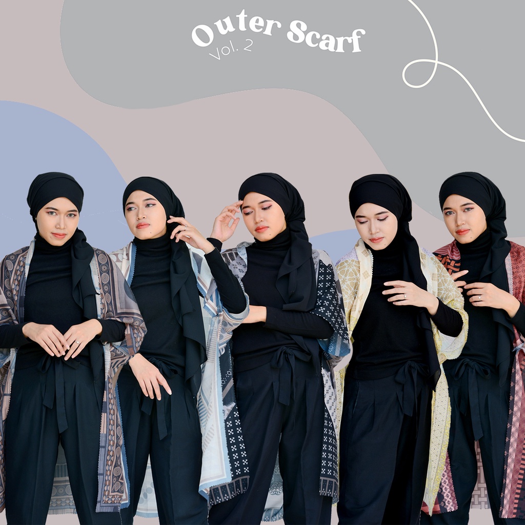 Outer Ethnic Series/ Kerudung Segi Empat/ Hijab Voal Premium | Jilbab Moamoscarf