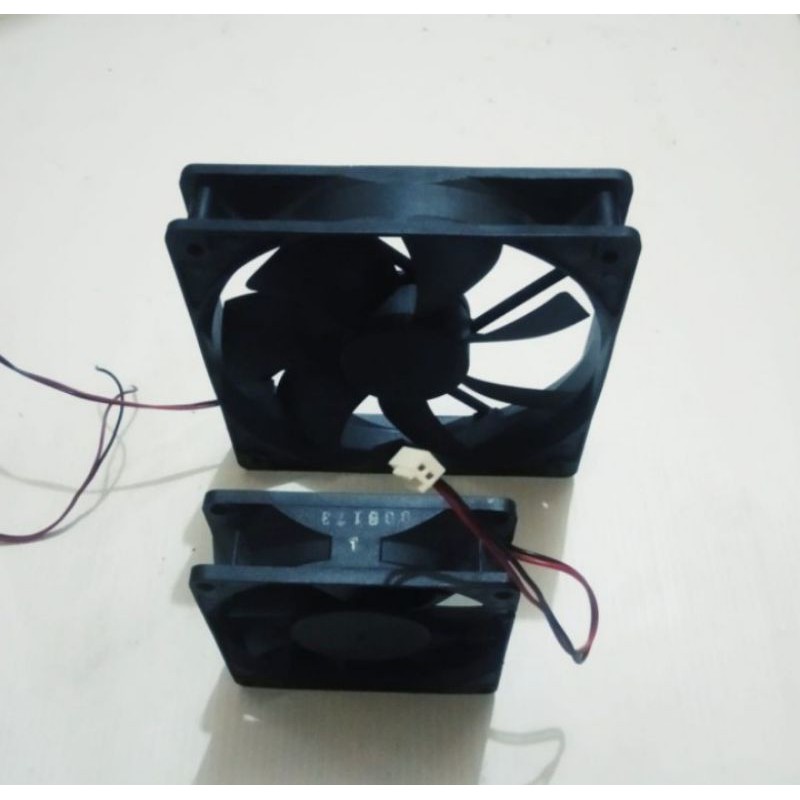 KIPAS AMFLI  DLL - DC FAN 12V - UKURAN 12CM - 8CM MODEL KOTAK - HARGA 2PCS