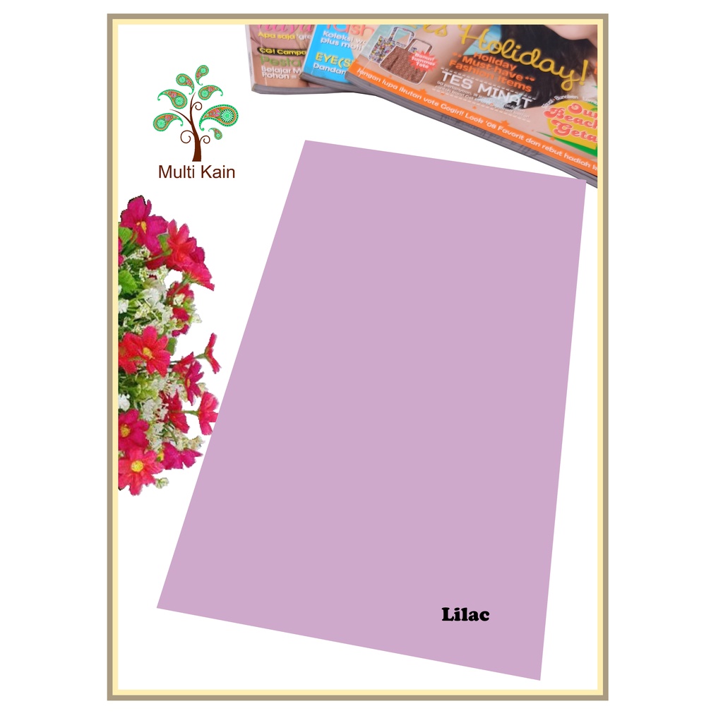 Bahan multi Kain Tile / Tille / Tule Polos Stretch / Spandex Tinggi 1,5 meter Grosir / Meteran-lilac