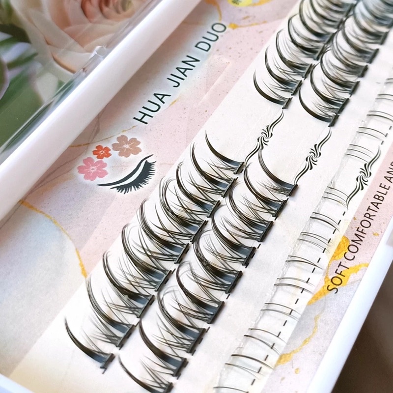 F47 - UP AND LOWER Lashes Fluffy False Eyelashes Natural Eyelashes Fairy Cos Little Devil Grafted Segmented Eyelashes Lower  Eyelash