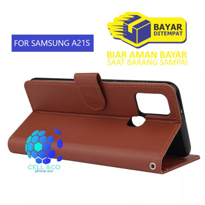 Flip cover SAMSUNG A21S Flip case buka tutup kesing hp casing flip case leather wallet