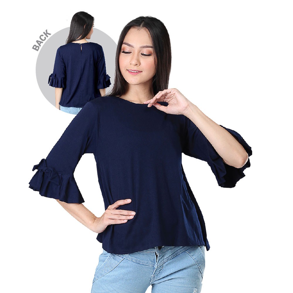 ATASAN WANITA KUZATURA KZR 470 KAOS WANITA KUZATURA KZR 470 BAJU WANITA KUZATURA KZR 470 NAVY