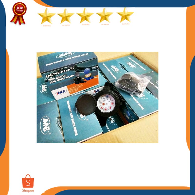 Murah meteran air AMB 0.5 inch meter air ber SNI pvc water meter AMB setengah dim