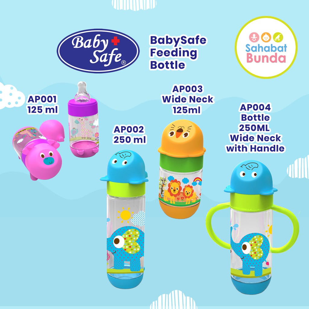 BABYSAFE Feeding Bottle Babysafe Botol Susu Slim Neck