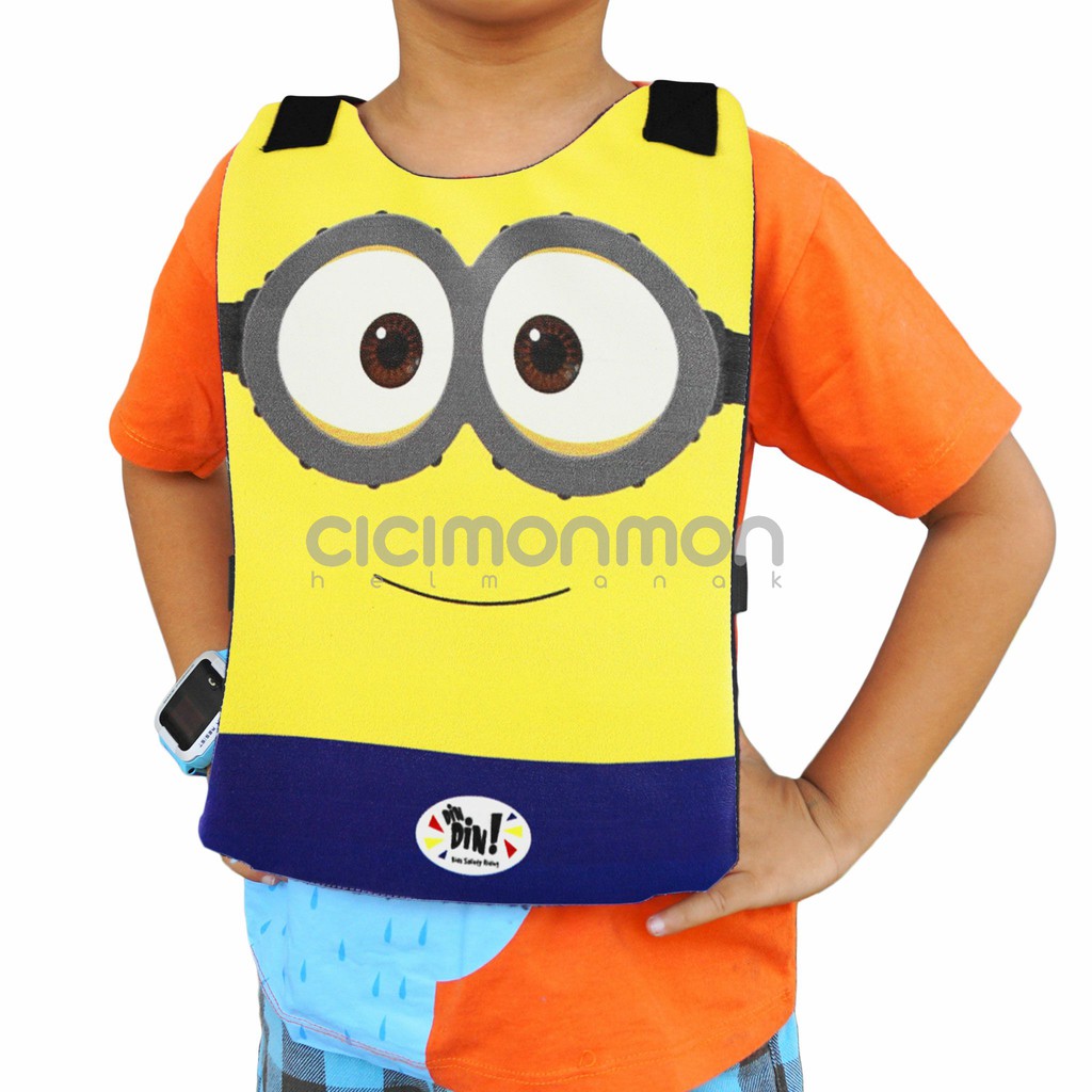 Dindin Kids Rompi Dada Anak Pelindung Anti Angin Untuk Bonceng Motor Minion Minions