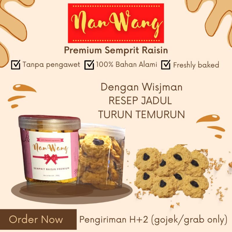 

PREMIUM SEMPRIT RAISIN RESEP JADUL WISJMAN KUE KERING BUTTER COOKIES