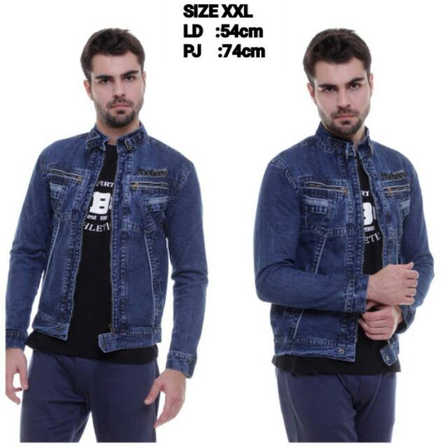 Jaket Jeans Pria Size Jumbo XXL