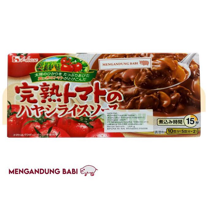 

READY BAYAR DITEMPAT House Kanjuku Tomato No Hayashi Bumbu Masak Instan 184 G TERLENGKAP Kode 208