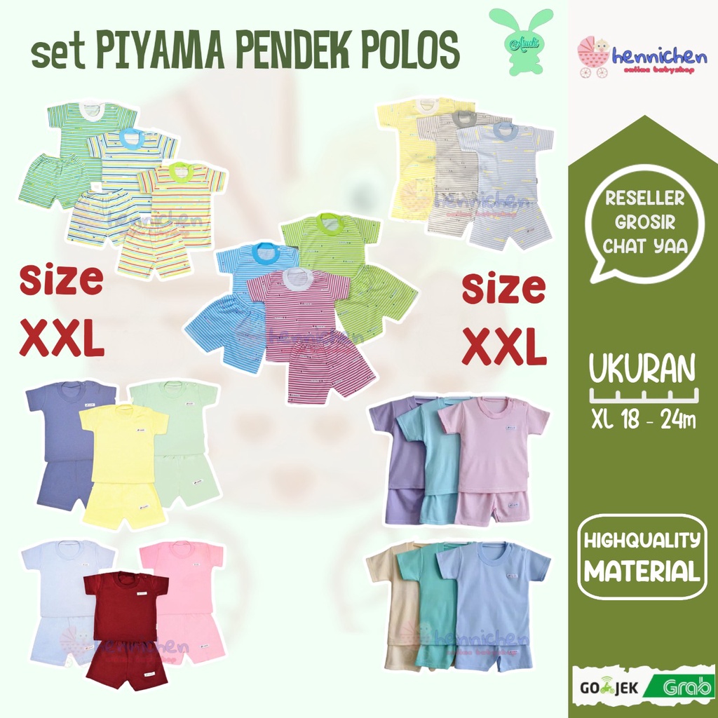 PROMO SETELAN ARUCHI POLOS PENDEK &quot; BOY GIRL &quot; XXL ( 18-24 Bulan ) BAJU ANAK BAJU BAYI