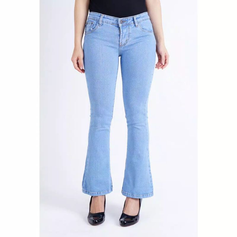 Celana Jeans Cutbray Jumbo Wanita 27-34 Panjang Big Size Import