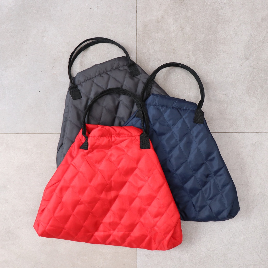 FINOM SAMANTHA - Tote Bag Parasut Triangle | Tas Wanita Casual Quilting Quilted Busa