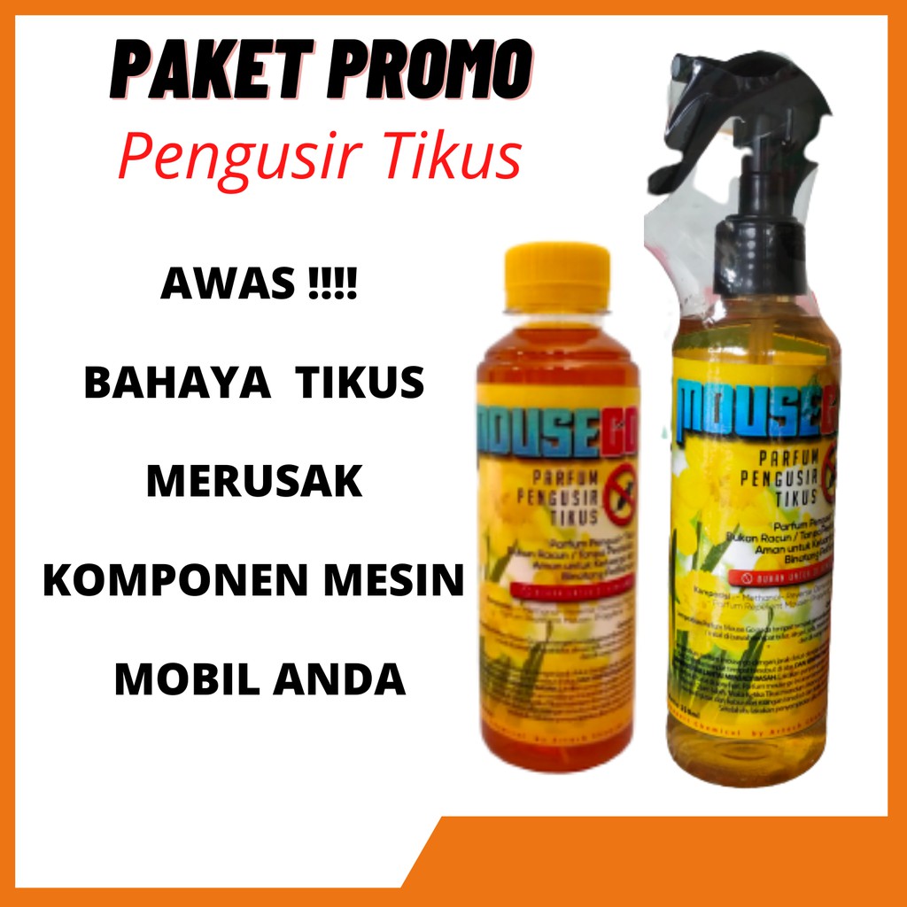 PROMO PARFUM SPRAY PENGUSIR TIKUS DAN REFILL PACK  250ML MOUSEGO/SEMPROT PENGUSIR TIKUS AMPUH