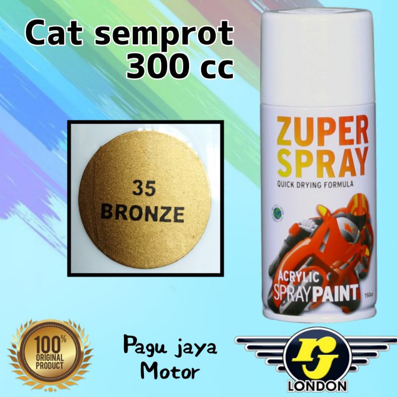 cat semprot 300cc bronze coklat keemasan zuper spray pilok pilox pylox
