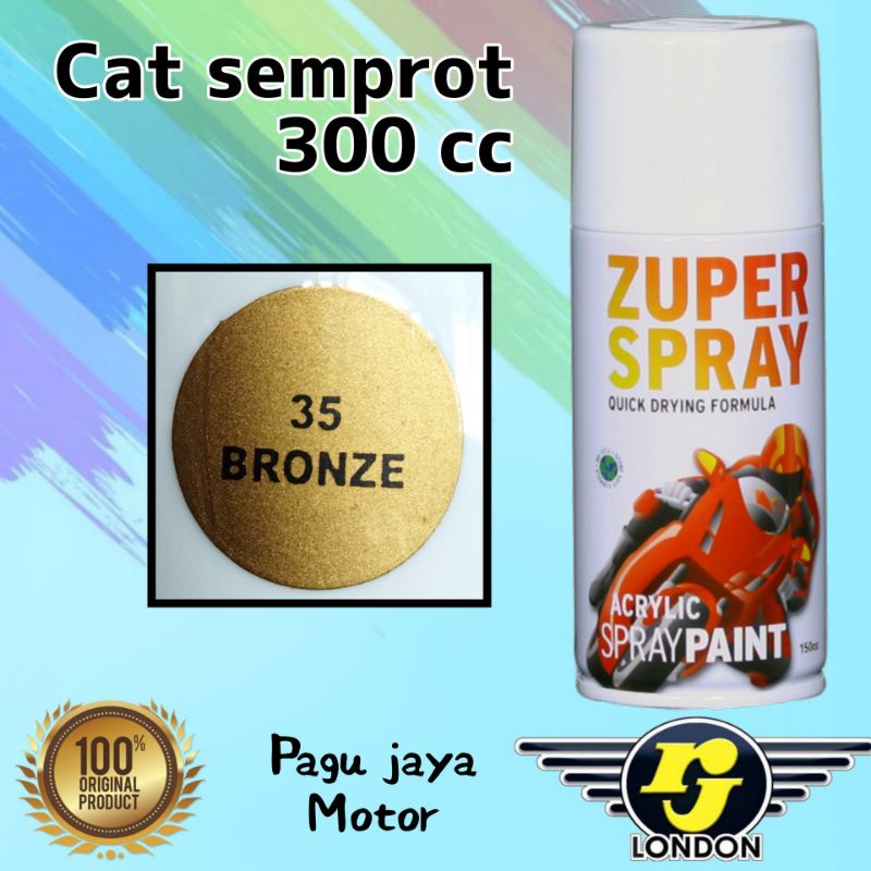 cat semprot 300cc bronze coklat keemasan zuper spray pilok pilox pylox