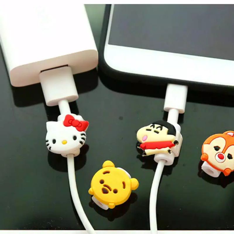 Pelindung Ujung Kabel Karakter Cable Saver Twist Cable Protector Murah Lucu