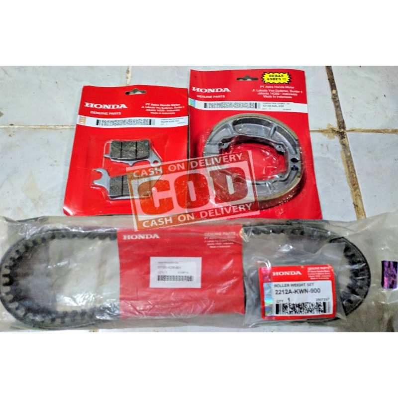 Kampas rem depan belakang Vanbel Roler KZR Honda Vario 125 Techno bohlam fi esp vario125 cbs iss var