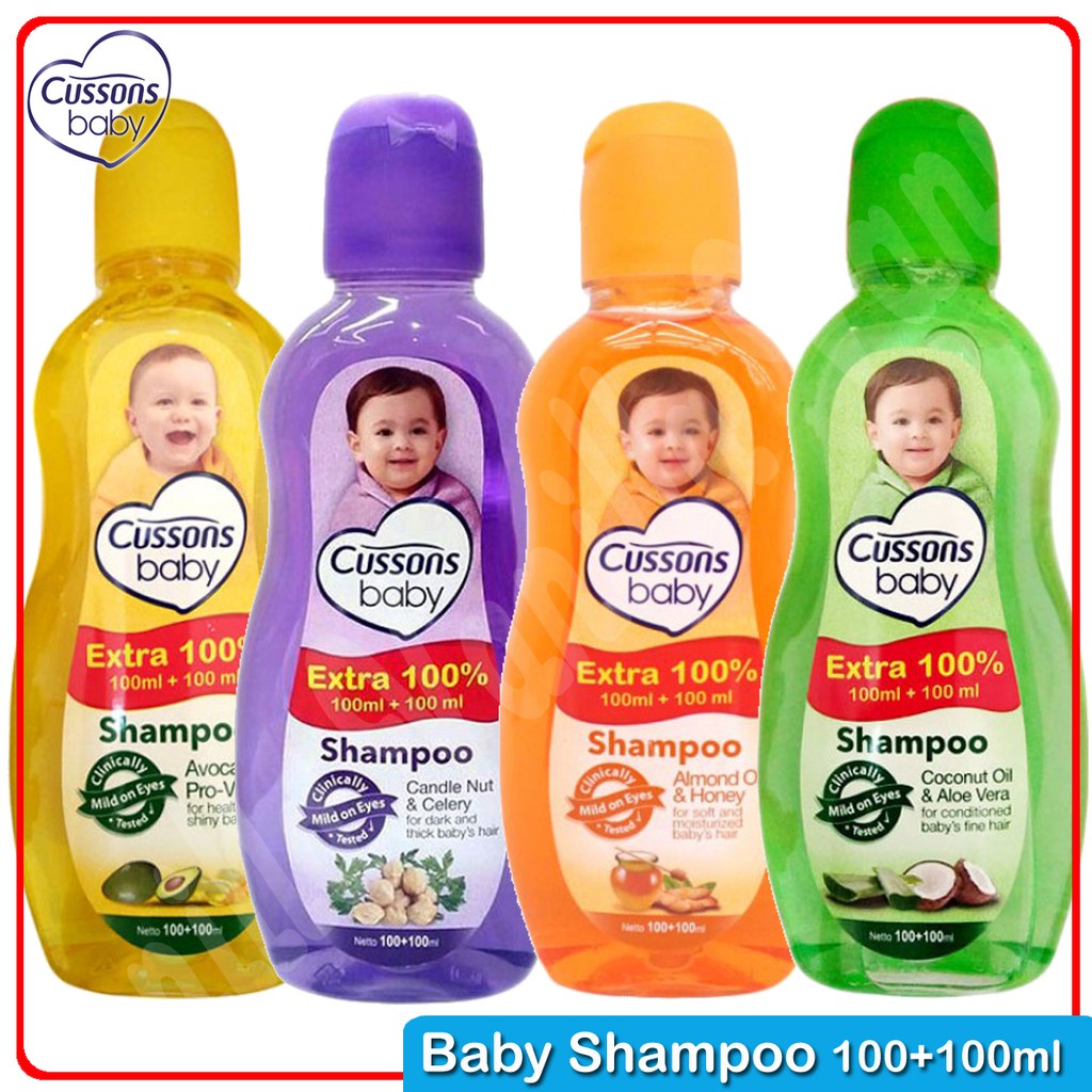 Cussons Baby Shampoo Candle Nut, Almond Oil, Aloe Vera, Coconut Oil 100+100ml / 50+50ml