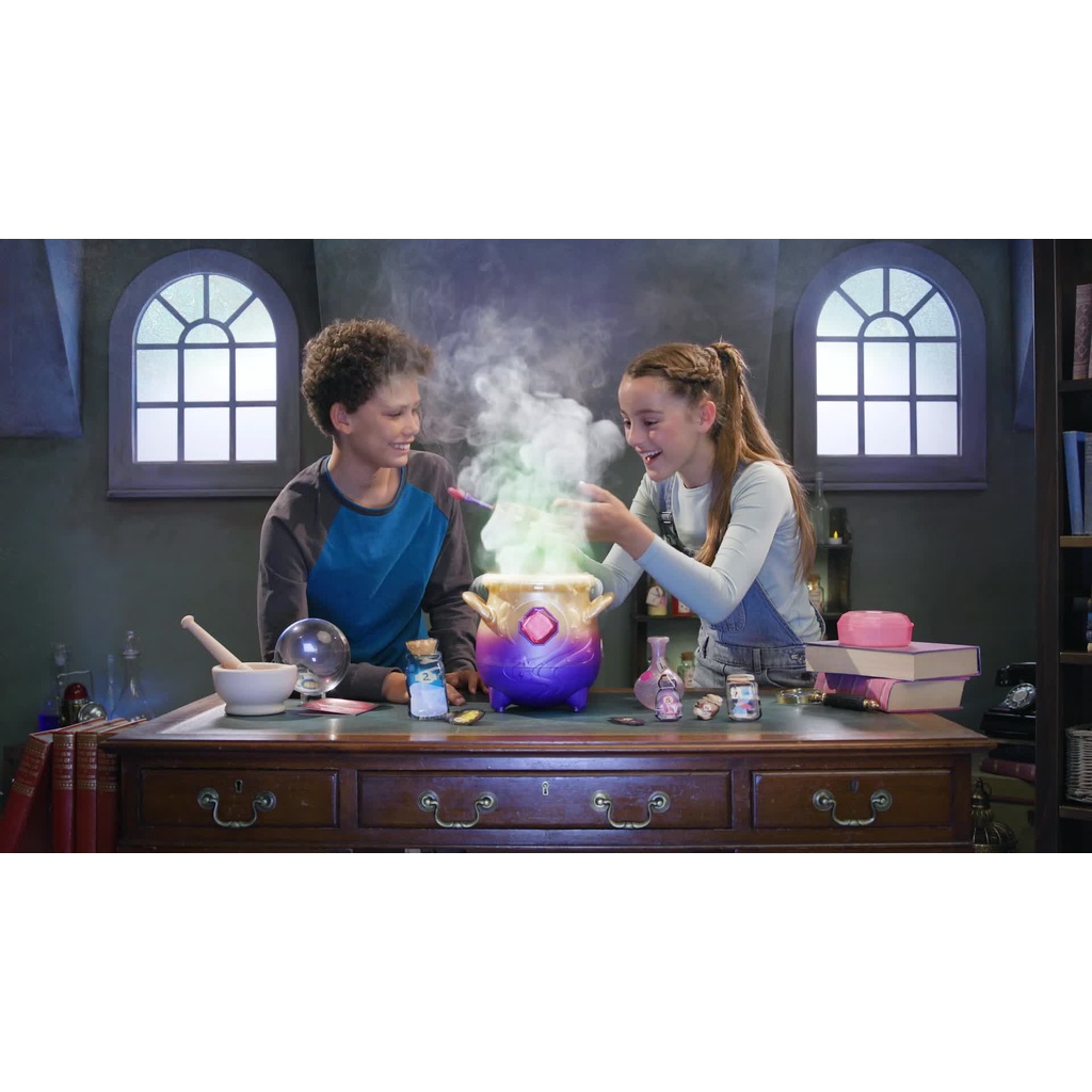 Magic Mixies Magical Misting Cauldron with Interactive 8 inch Pink Plush Toy