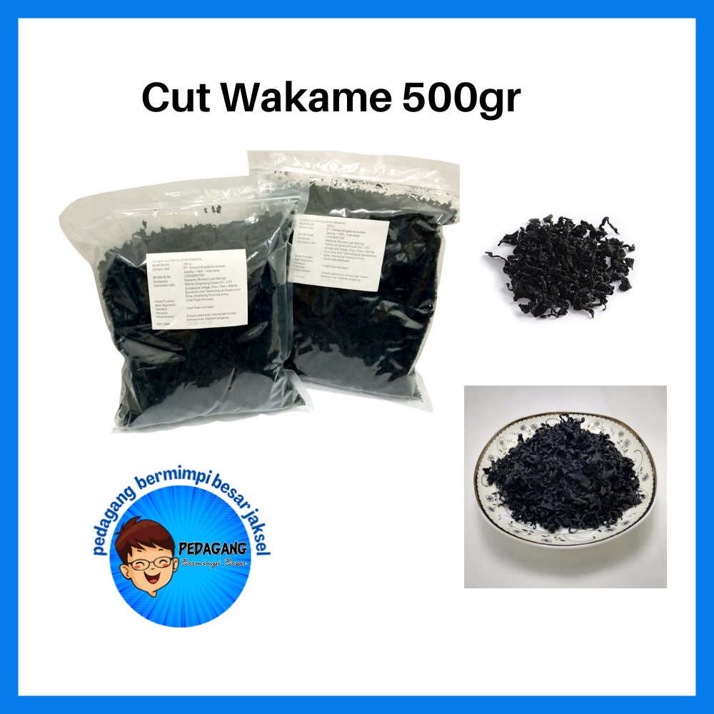 

Cut Wakame 500gr | Dried Seaweed | Rumput Laut Kering