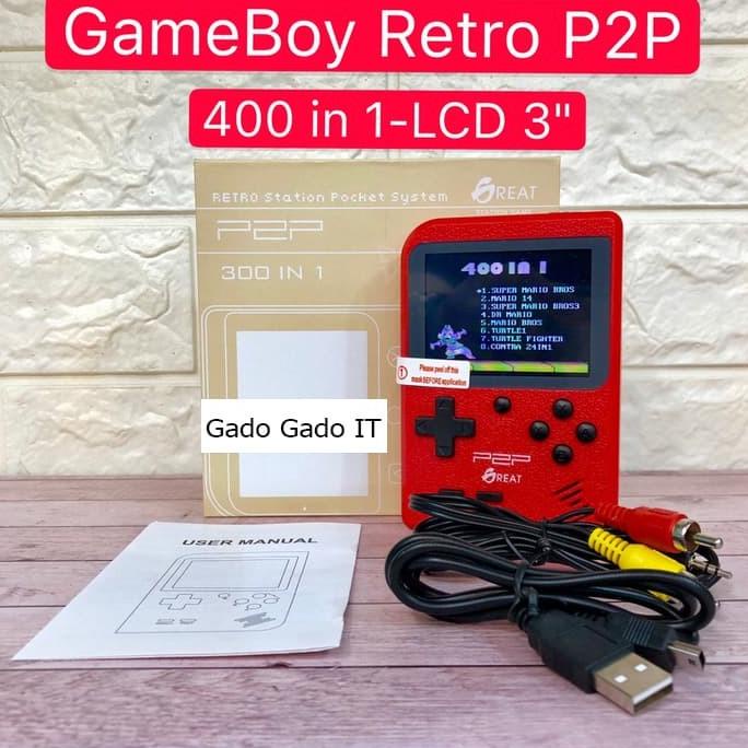 GameBoy Retro PSP Anak-anak P2P Game Boy 400 Game in 1 Layar besar 3"