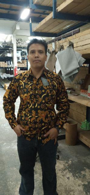 Bswart Batik Hrb026 Kenongo Hem Pendek Padi Pekalongan M L Xl Batik Pria Murah Modern