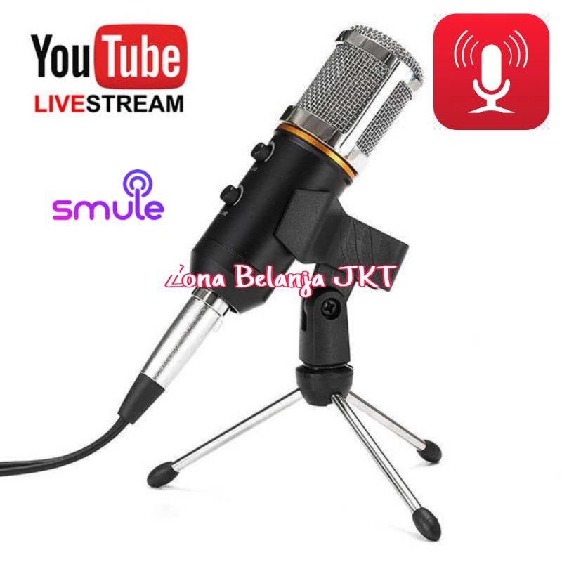 MIKROFON MIC CONDENSER MK-200TL WITH STAND MOUNT MICROPHONE KONDENSER RECORDING PODCAST BROADCAST LAPTOP PC