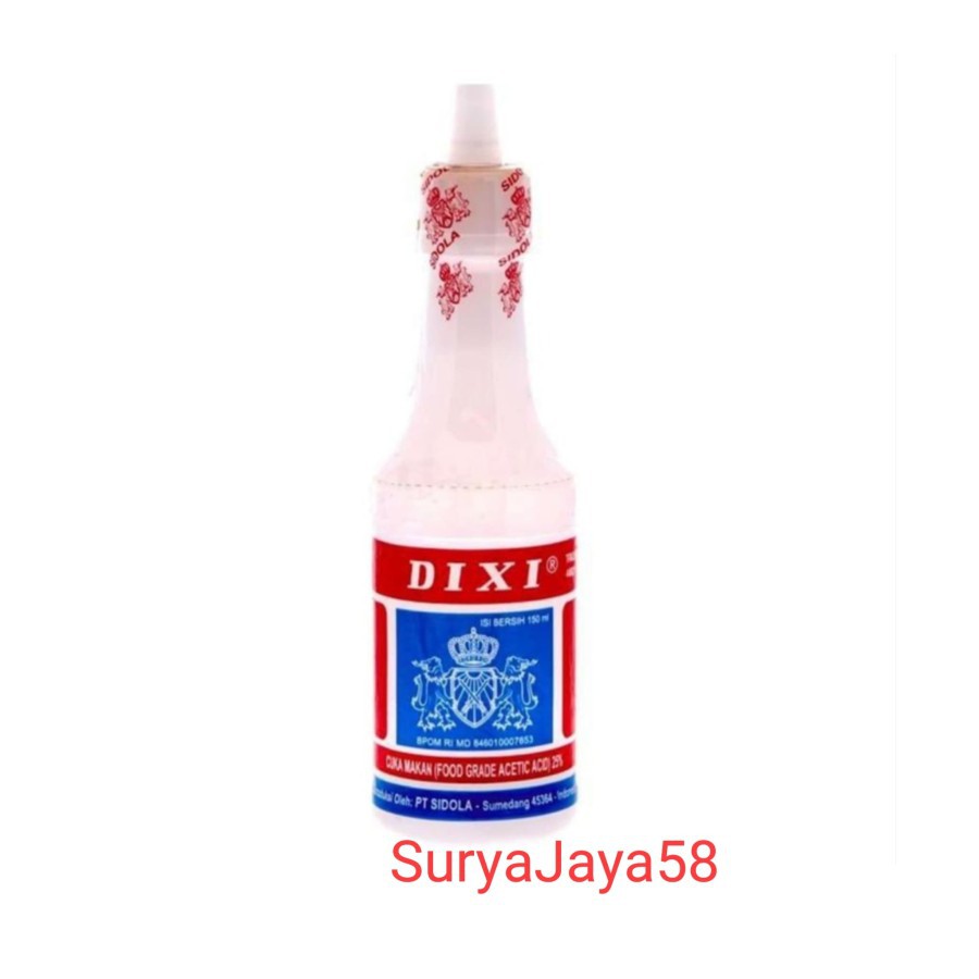 

CUKA MERK DIXI KECIL 150ml | CUKA DIXI BESAR 650ml | CUKA DIXI ECERAN/BOTOLAN/PER BOTOL