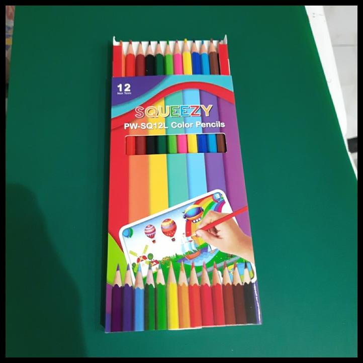 

Pensil Warna Squeezy 12 Warna Panjang 1 Set
