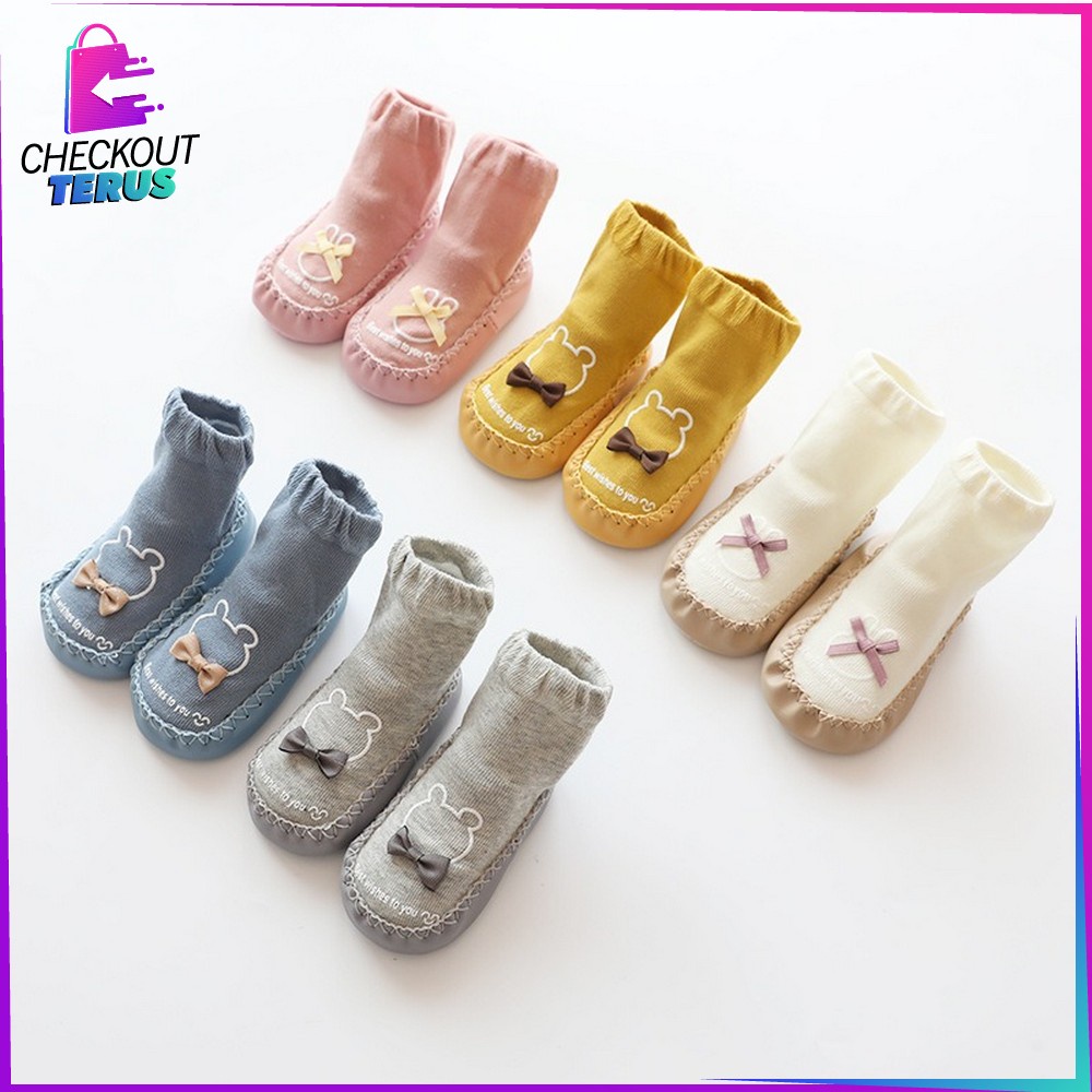 CT P93 Sepatu Kaos Kaki Bayi Prewalker Anti slip Baby Socks Sepatu Bayi Motif Lucu Sepatu Kaos Kaki Anti Tergelincir