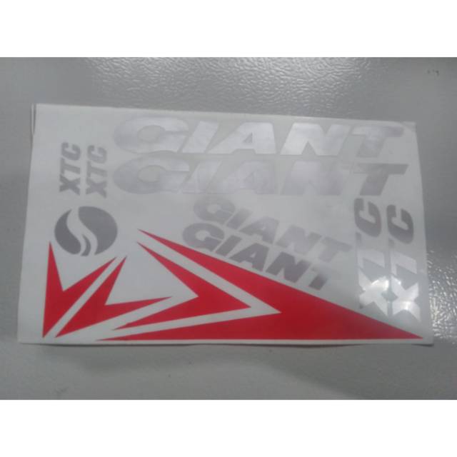 Stiker decal sepeda Giant XTC