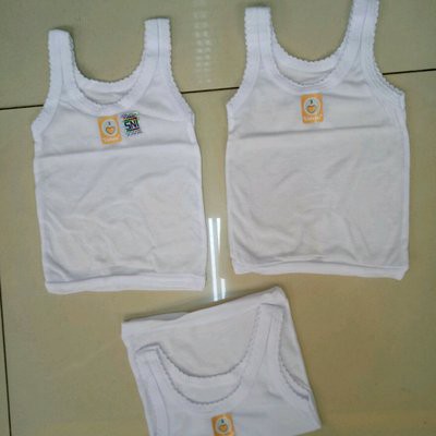 3 Pcs Singlet/Kaos Dalam Bayi/Baby Putih | Baju Bayi / Perlengkapan Bayi Baru Lahir