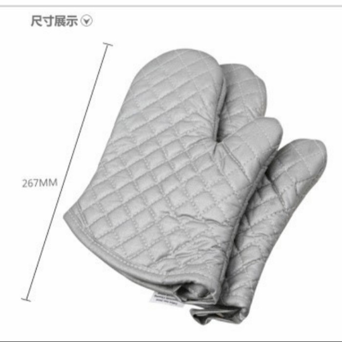 Sanneng SN7993 - Silver Oven Mitten / Sarung Tangan Tahan Panas 2 pcs