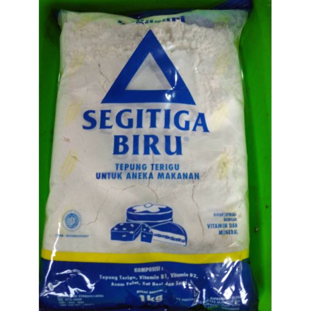 

Terigu Econopack kemasan 1kg -Segitiga Biru-Lencana Merah- per dus (12 pcs)