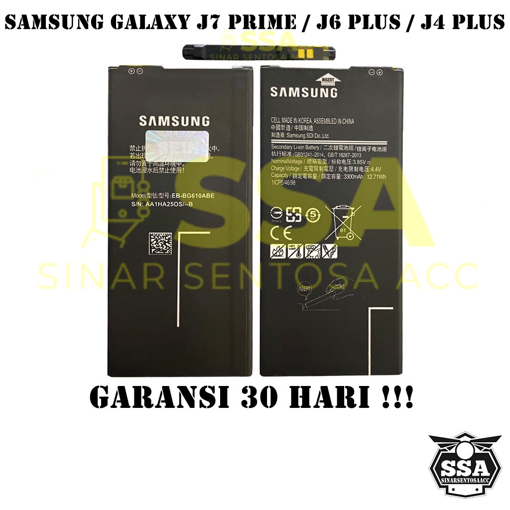 Baterai Original OEM Samsung Galaxy J7 Prime J6 Plus J4 Plus J6+ J4+ J7Prime EB-BG610ABE G610 HP Ori Battery Batrai Batre Batu Batere GARANSI AWET MURAH